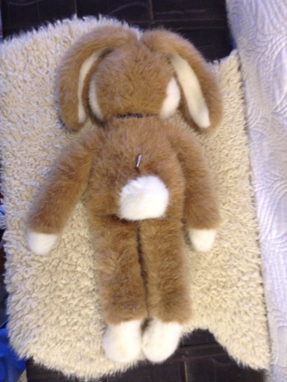 VTG 1986 GUND Rabbit shaggy long-haired Plush Floppy Bunny Kidcore Collectible - Picture 3 of 6